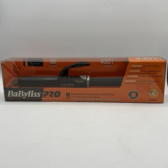 BaByliss Other - BabylissPro Professional 430°F 1 1/4" Porcelain Ceramic Curling Iron New